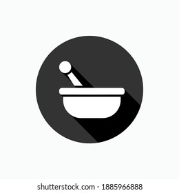 Mortar and Pestle Icon - Vector, Sign for Design, Presentation, Website or Apps Elements.