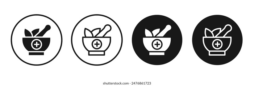 Conjunto de iconos de Vector de línea de mortero.