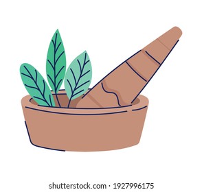 mortar and pestle on a white background vector illustration design