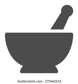 Mortar And Pestle Pharmacy Flat Vector Icon For Apps And Websites