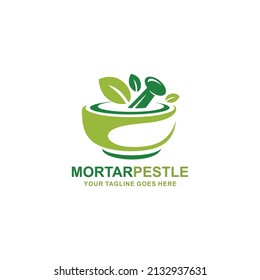 Vector del logotipo de la farmacia mortero y almirez