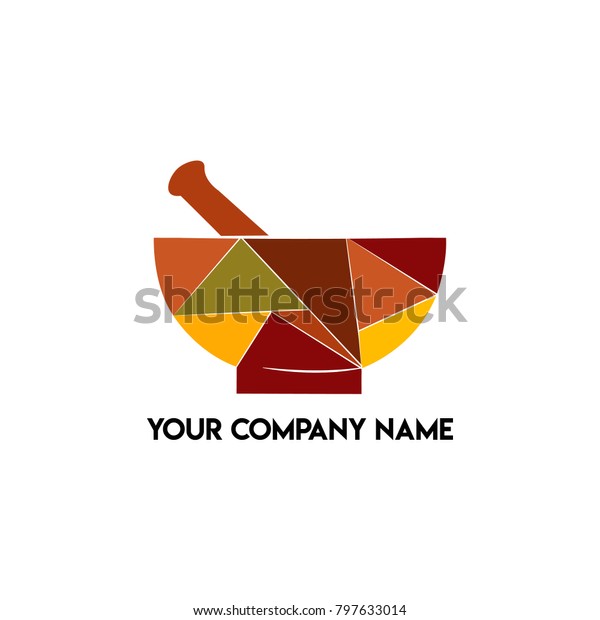 Mortar Pestle Restaurant Logo Stock Vector (Royalty Free) 797633014