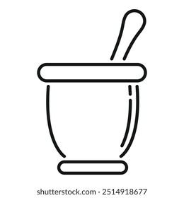 Mortar and pestle standing on white background, kitchenware for grinding herbs and spices