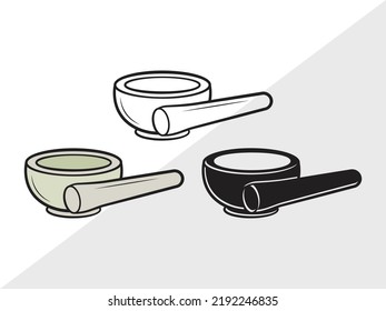 Ilustración De Vector Imprimible De Mortar Y Pestle SVG