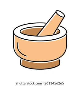 mortar pestle tool color icon vector. mortar pestle tool sign. isolated symbol illustration