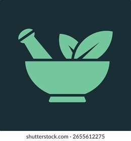 Mortar and pestle trendy applicable important vector Illustration design superb colorful background.eps