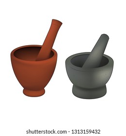  Mortar and pestle vector