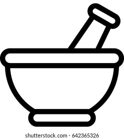 Mortar Pestle Vector Icon