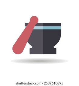 Mortar e Pestle ícone vetorial. Aparelho de cozinha. Símbolo gráfico para cozinhar design de site, logotipo, aplicativo, UI