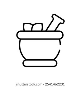 Mortar and Pestle vector icon stock illustration