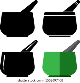 Ilustração de vetor de pilão e pilão