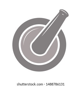 Mortar and pestle, vector logo icon