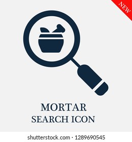 Mortar search icon. Editable Mortar search icon for web or mobile.
