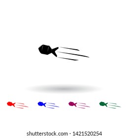mortar shell multi color icon. Elements of army & war set. Simple icon for websites, web design, mobile app, info graphics