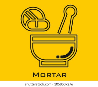 Mortar vector icon