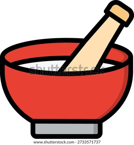 Mortar Vector Icon Design Illustration