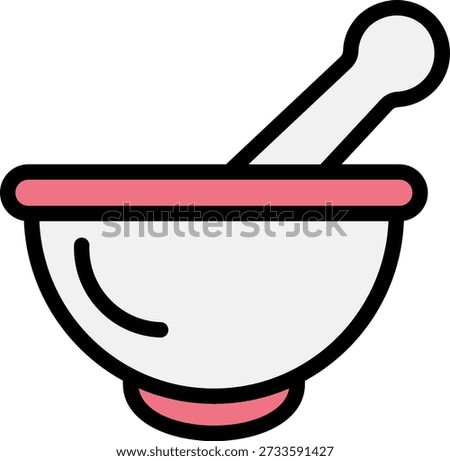 Mortar Vector Icon Design Illustration