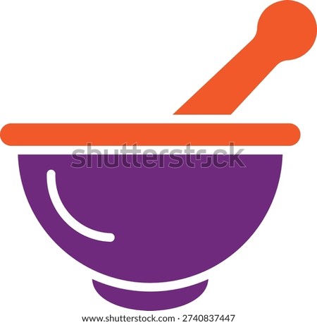 Mortar Vector Icon Design Illustration