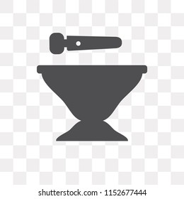 Mortar vector icon isolated on transparent background, Mortar logo concept