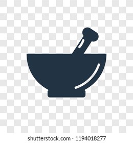 Mortar vector icon isolated on transparent background, Mortar transparency logo concept