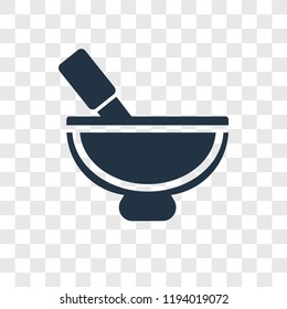 Mortar vector icon isolated on transparent background, Mortar transparency logo concept