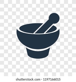 Mortar vector icon isolated on transparent background, Mortar transparency logo concept