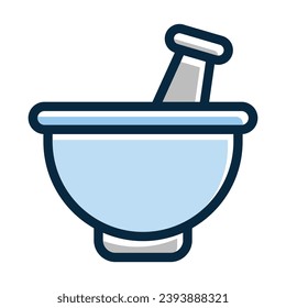 La Línea Espesa Del Vector De Mortero Llenó Iconos De Colores Oscuros Para Uso Personal Y Comercial.
