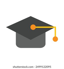 Mortarboard Flat Icon Design For Personal nad Commercial Use