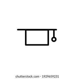 Mortarboard, graduate, cap icon. School,Education, back to school thin line icon. Outline icon.simple symbols for web, app, application and graphic design element isolated on white background