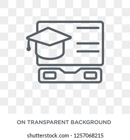 Mortarboard icon. Mortarboard design concept from  collection. Simple element vector illustration on transparent background.