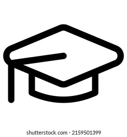 Mortarboard icon design, vector illustration, best used for presentations or web apps