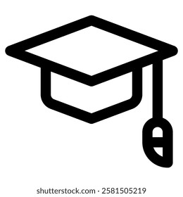 Mortarboard Icon for Education Learn Study