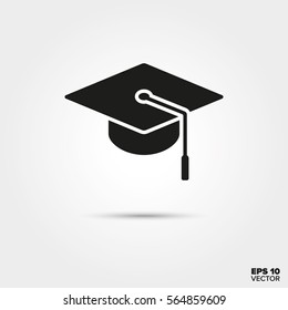 Mortarboard Icon. Education Symbol. EPS 10 Vector.