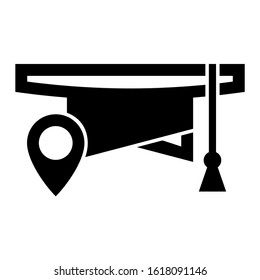 mortarboard icon isolated sign symbol vector illustration - high quality black style vector icons
