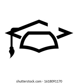 mortarboard icon isolated sign symbol vector illustration - high quality black style vector icons
