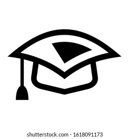 mortarboard icon isolated sign symbol vector illustration - high quality black style vector icons
