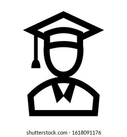 mortarboard icon isolated sign symbol vector illustration - high quality black style vector icons
