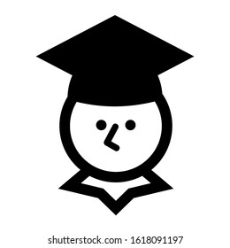 mortarboard icon isolated sign symbol vector illustration - high quality black style vector icons
