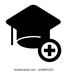 mortarboard icon isolated sign symbol vector illustration - high quality black style vector icons

