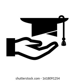 mortarboard icon isolated sign symbol vector illustration - high quality black style vector icons
