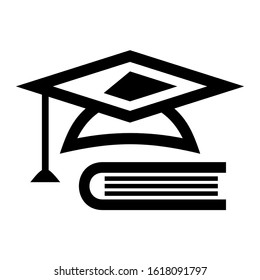 mortarboard icon isolated sign symbol vector illustration - high quality black style vector icons
