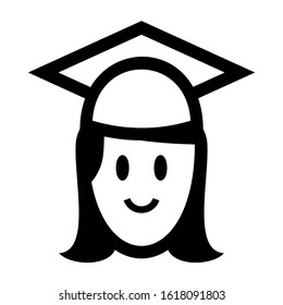 mortarboard icon isolated sign symbol vector illustration - high quality black style vector icons
