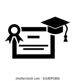mortarboard icon isolated sign symbol vector illustration - high quality black style vector icons

