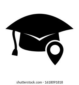 mortarboard icon isolated sign symbol vector illustration - high quality black style vector icons
