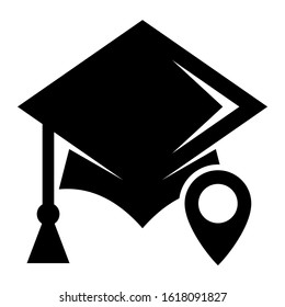 mortarboard icon isolated sign symbol vector illustration - high quality black style vector icons
