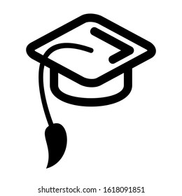 mortarboard icon isolated sign symbol vector illustration - high quality black style vector icons
