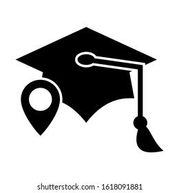mortarboard icon isolated sign symbol vector illustration - high quality black style vector icons
