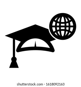 mortarboard icon isolated sign symbol vector illustration - high quality black style vector icons
