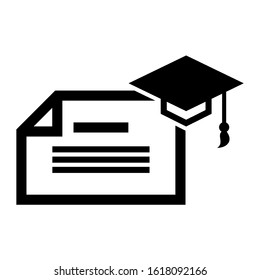 mortarboard icon isolated sign symbol vector illustration - high quality black style vector icons
