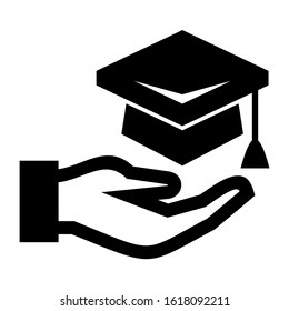 mortarboard icon isolated sign symbol vector illustration - high quality black style vector icons
